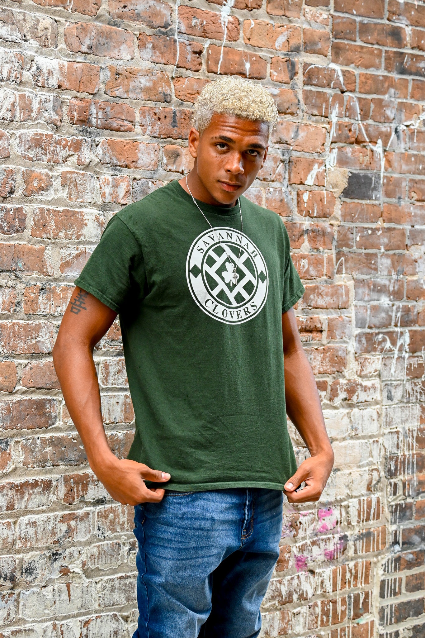 Crest T-Shirt (Green/White)