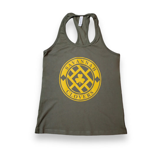 Crest Tank Top (Military Green/Gold)