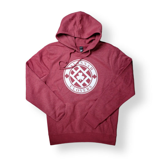 Crest Fleece Hoodie (Heathered Cardinal)