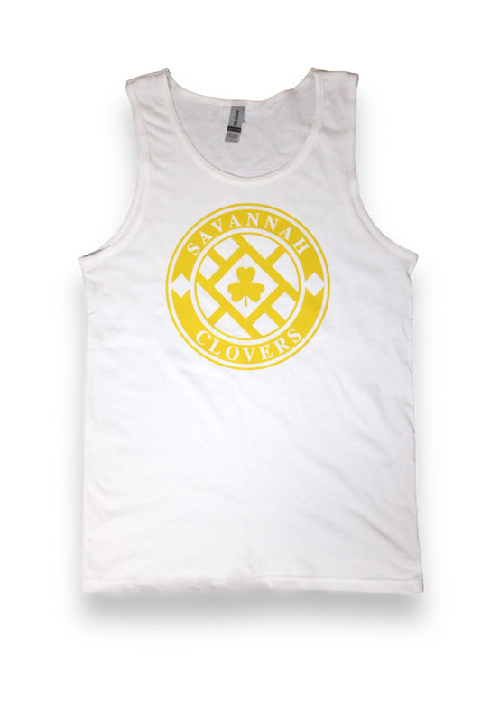 Crest Tank Top (White/Gold)